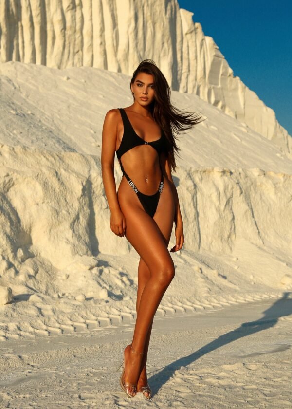 THE LEMONLUNAR BANDAGE SWIMSUIT DIAMANTE DETAILS - Image 2