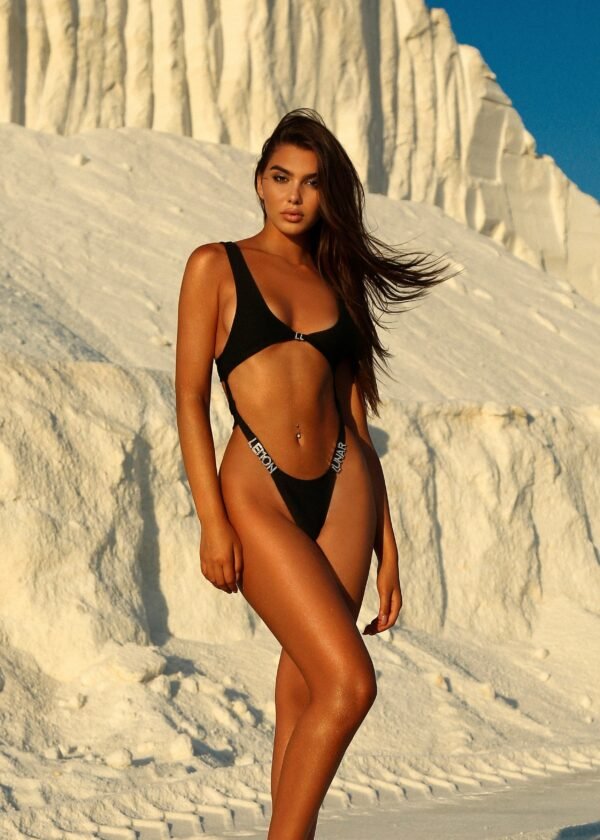 THE LEMONLUNAR BANDAGE SWIMSUIT DIAMANTE DETAILS - Image 8